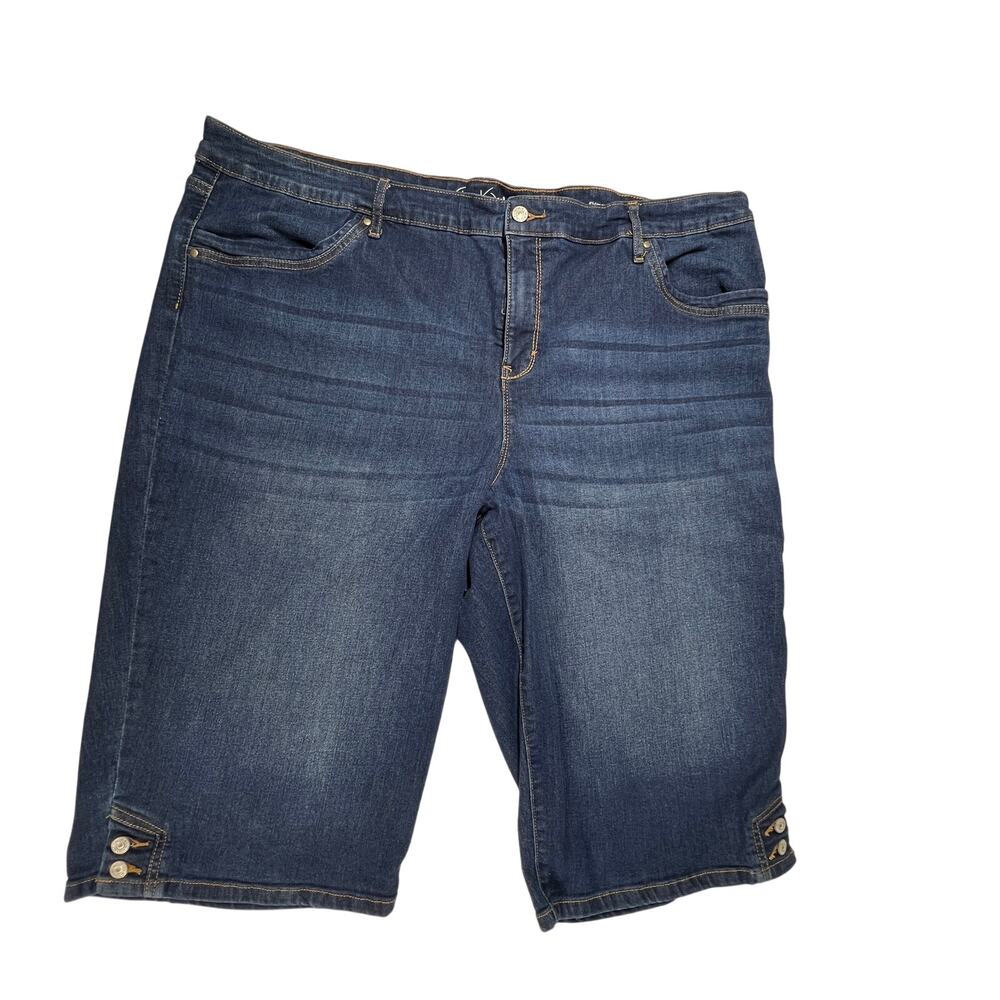 GLORIA VANDERBILT Womens 24W Skimmer Denim Shorts Blue All Around Slimming